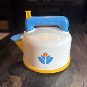 Fisher Price Whistling Teapot Tea Kettle Fun With Food VTG TOY 1987 USA Works